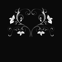 Vector flowers patterns on a black background!!!
