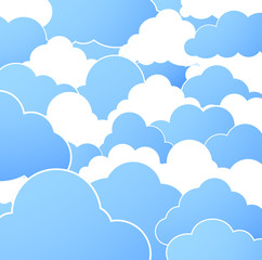 Good weather. Blue sky background.