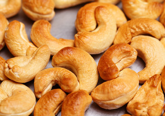 Heap of roasted cashew nuts
