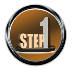 Classy Brown Button Step 1