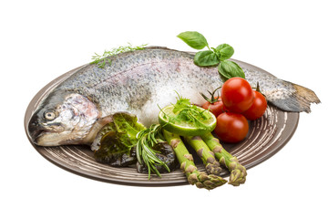Fresh raw rainbow trout