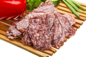Fresh ripe salami
