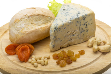 Slice of blue cheese