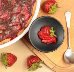strawberries and sweet pie