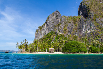 Abandoned house in the paradise island