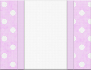 Pink Polka Dot Frame for your message or invitation