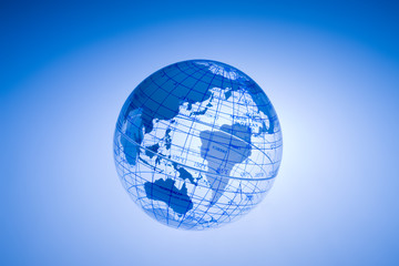 クリスタル地球儀