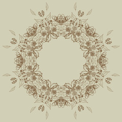vintage floral frame