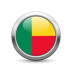 Beninese flag icon web button