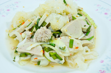 White Pork Sausage Salad