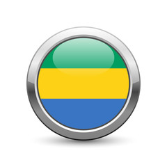 Gabonese flag icon web button