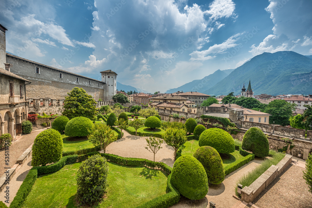 Wall mural beautiful italian garden from above