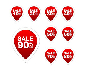 Red sale tags