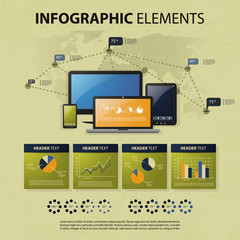 Vector set of infographic elements