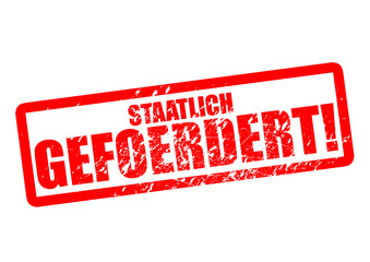 Staatlich gef&ouml;rdert! Button, Icon