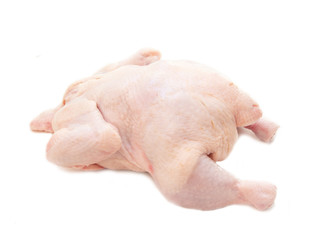 raw chicken on a white background