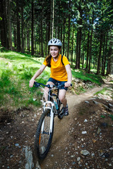 Fototapeta premium Healthy lifestyle - teenage girl biking