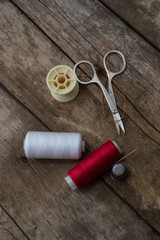 Instruments of repairman clothing   and   thread