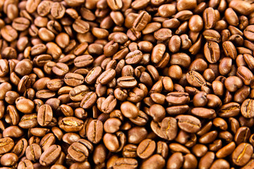 Brown coffee, background texture. roasted coffee beans. Brown co