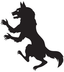 Silhouette of a werewolf