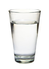 water glass isolated on white background 