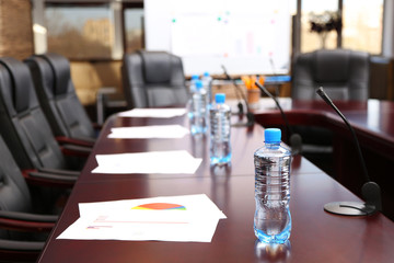 Interior of empty conference room
