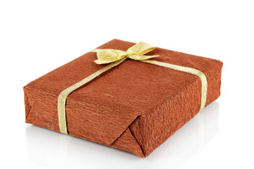 Romantic parcel isolated on white