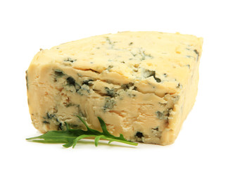 Tasty blue cheese, isolated on white