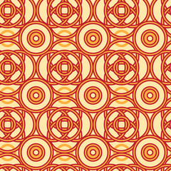 Vector magical celtic circles seamless pattern background with