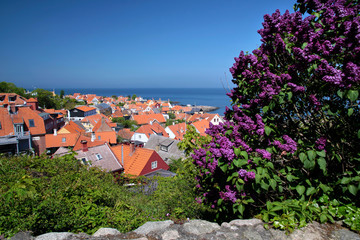 Blick auf Gudhjem in Bornholm