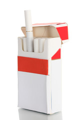 Box of cigarettes, isolated on a white