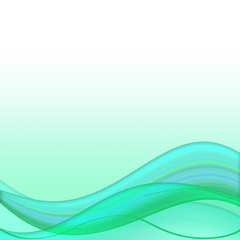 Mint background with waves