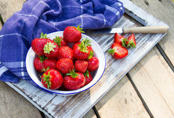Strawberries in a Bowl .