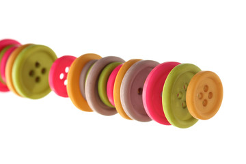 Bright colored buttons isolated on white