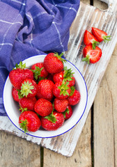 Strawberries in a Bowl .