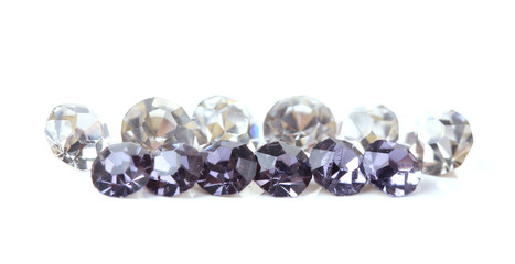 Beautiful gem stones, isolated on white
