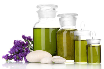 Medicine bottles isolated on white