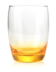 Empty glass isolated on white