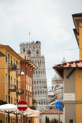 Pisa street and Leaning Tower