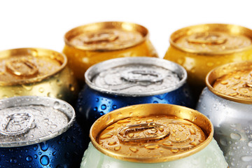 Metal tin isolated on white