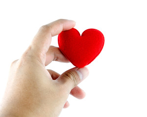 Obraz premium man's hands with heart