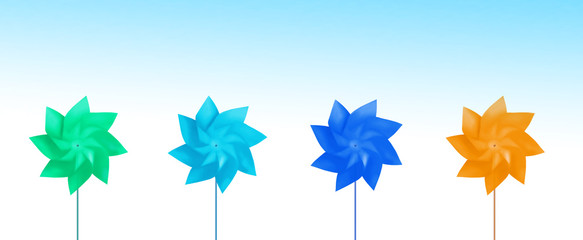 Colorful Toy Pinwheels