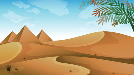 Naklejka na ściany i meble A landscape at the desert