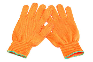 Work gloves isolated on white background.