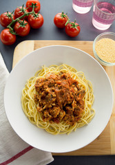 Chicken spaghetti bolognese