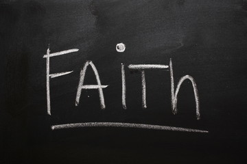 Faith on a blackboard