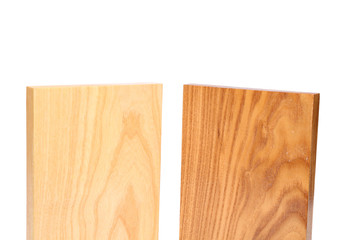 Top two wooden plank close-up