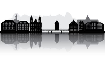 Fototapeta premium luzern skyline