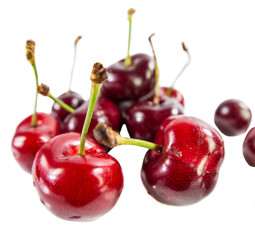 A bunch of cherry fruit