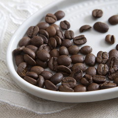 coffe beans on the plate